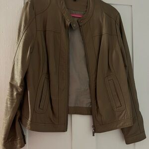 Apt. 9 -Taupe Faux Leather Moto Jacket